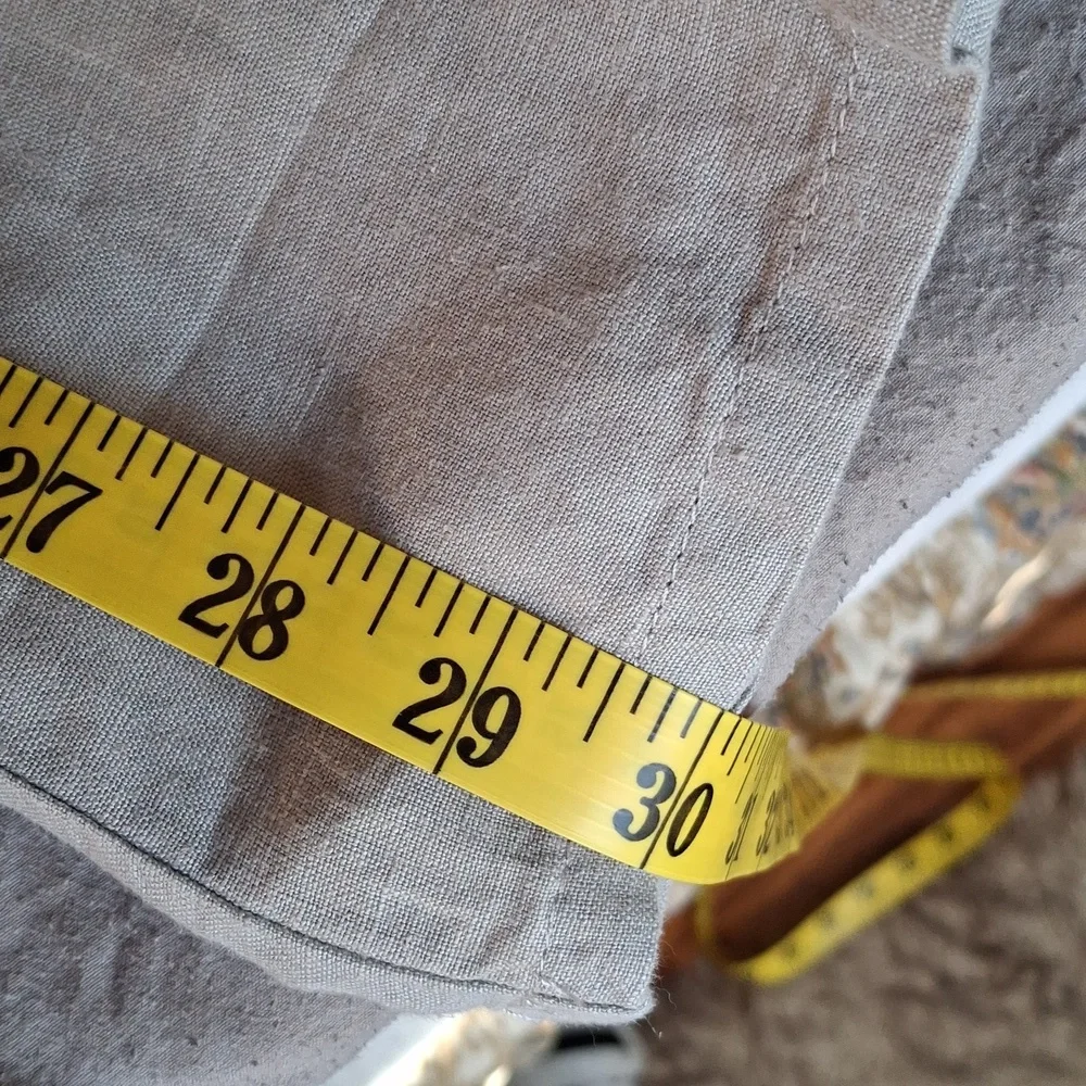 Zegna men's stone color linen pants made in Italy E.U.C